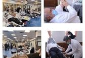 ظریف و اعضای وزارت خارجه درحال اهدای خون +عکس