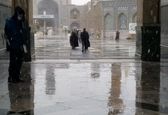 تصویری خاص از هوای برفی حرم امام رضا(ع)