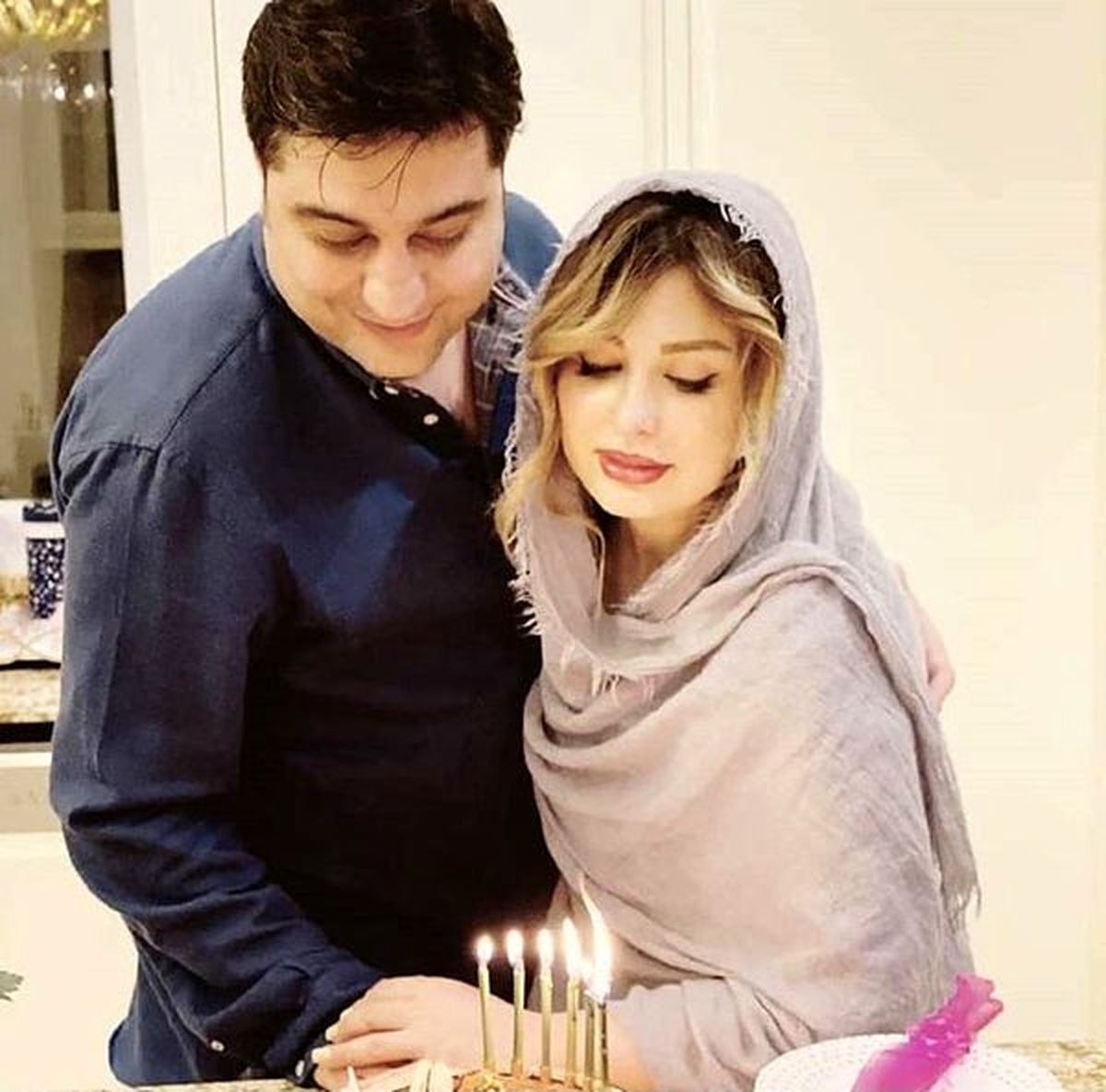 عکس عاشقانه نیوشا ضیغمی و همسرش 