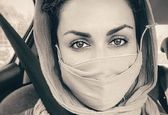شیوا ابراهیمی با ماسک درخودرویش +عکس