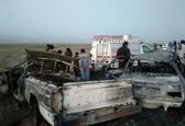 تصادف شوکه کننده در جاده سراوان/ 6 نفر زنده زنده سوختند