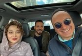 رانندگی مجری ممنوع التصویر برای خانم بازیگر  +عکس 