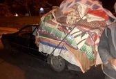 توقیف پژو با بار کامیون در تهران +عکس