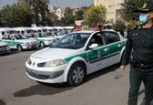 سوختگی مأمور پلیس در حادثه آتش سوزی وانت پیکان +عکس