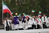 رژه کاروان ایران در افتتاحیه المپیک پاریس + تصاویر