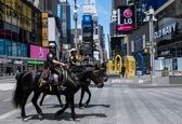 گردش پلیس اسب سوار در شهر نیویورک +عکس