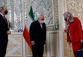 پوشش خاص زن هیات ایرلندی در دیدار با ظریف +عکس