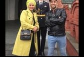 عکس یادگاری فاطمه گودرزی با پلیس خارجی! +عکس