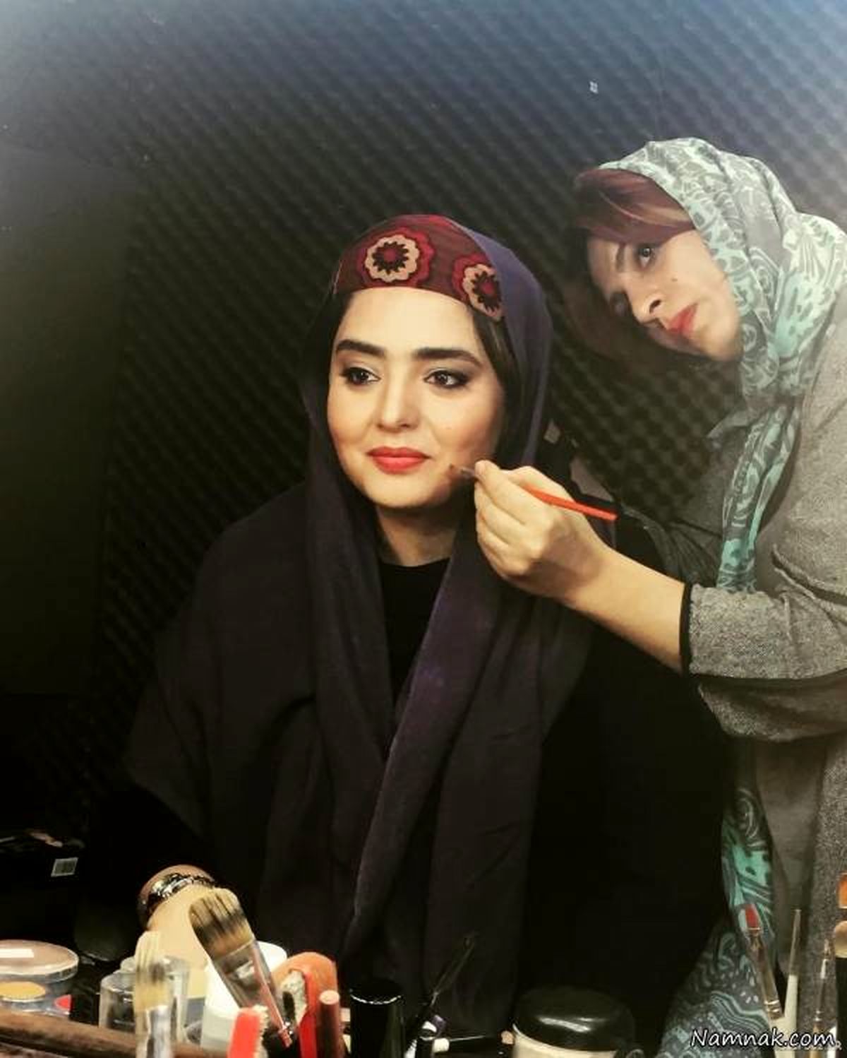 نرگس محمدی در حال گریم+عکس