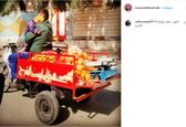تصویر باورنکردنی از مرد پرتقال فروش معروف