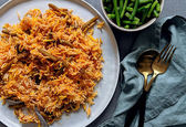 لوبیا پلو مجلسی بدون گوشت و مرغ؛ غذای ساده و ارزان