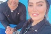 عکس یادگاری سحر قریشی با همکارش
