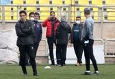  محمد انصاری با لباس شخصی در تمرین پرسپولیس +عکس