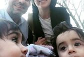فلامک جنیدی و همسرش درکنار فرزندانشان +عکس
