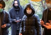 فاطمه معتمدآریا در مراسم تشییع پیکر پرویز پورحسینی+عکس