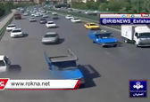 سقوط وحشتناک پراید از روی پل اصفهان + فیلم