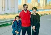 ورزش صبحگاهی وزیر جوان و فرزندانش +عکس