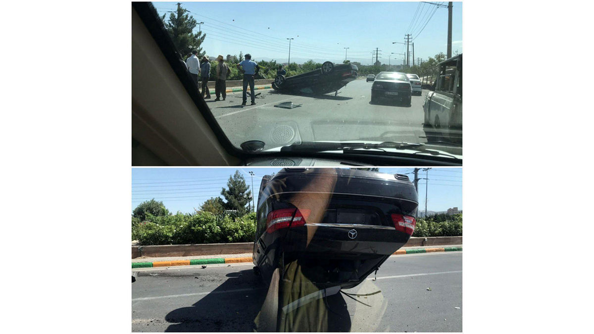 چپ کردن بنز فوق لاکچری در مشهد +عکس 