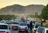 تصادف عجیب زنجیره‌ای در مریوان +عکس 