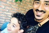 سلفی شاد رضا قوچان‌نژاد و پسرش+عکس