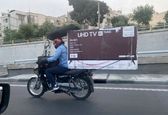 بار عجیب موتورسوار تهرانی +عکس