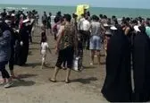 تصویری جنجالی از سواحل بابلسر در این روزهای کرونایی