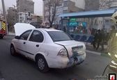 برخورد نارنجک دست ساز با تیبا در تهران +تصاویر