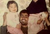 شادی فرزندان حاج قاسم در آغوش پدر +عکس