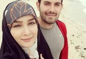 مژده خنجری در کنار همسر مجری اش +عکس
