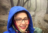 جنگل گردی معصومه کریمی با تیپ جلف+عکس