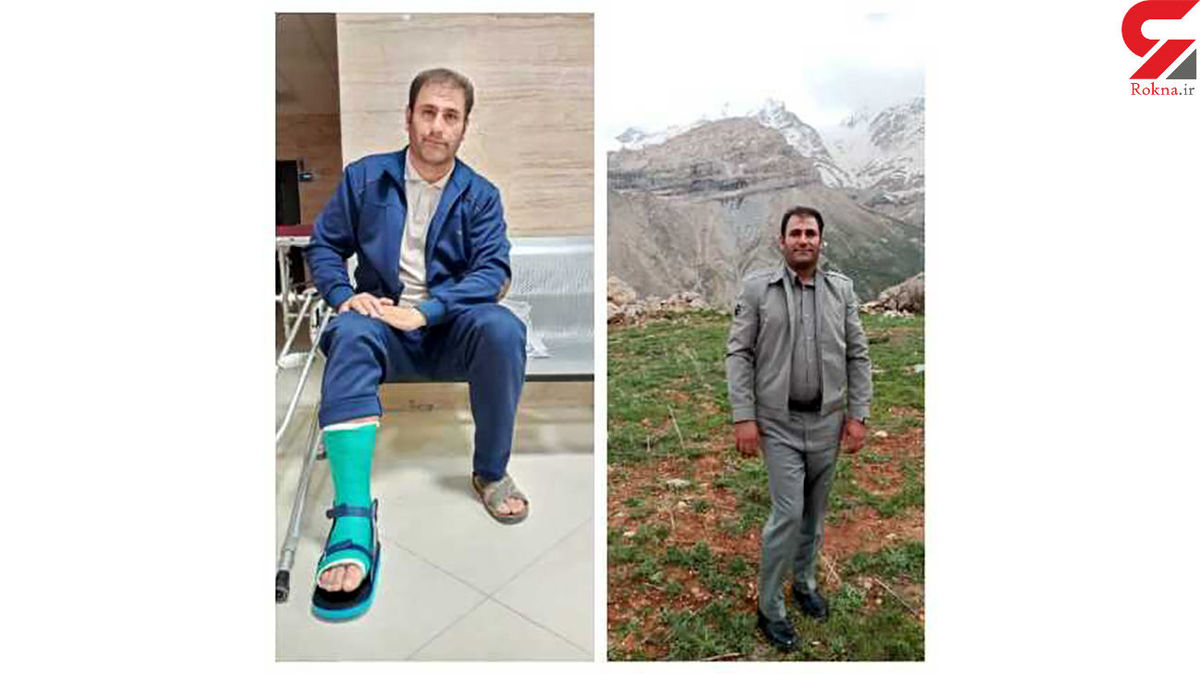 پای محیط بان زیر ماشین مرد فراری له شد +عکس 