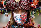 ماسک جالب زن محلی هندی+عکس