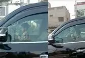 رانندگی کودک ۵ ساله با خودروی شاسی بلند +عکس و فیلم