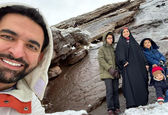 کوهنوردی وزیر با خانواده در شمال تهران +عکس