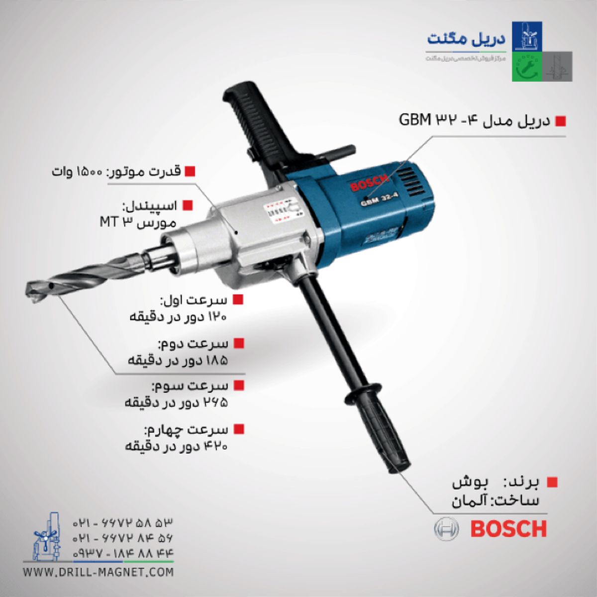 قیمت دریل بوش ۳۲ 