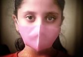 دختر آقازاده با ماسک صورتی +عکس