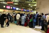 تصویری عجیب از صف پرواز کیش!