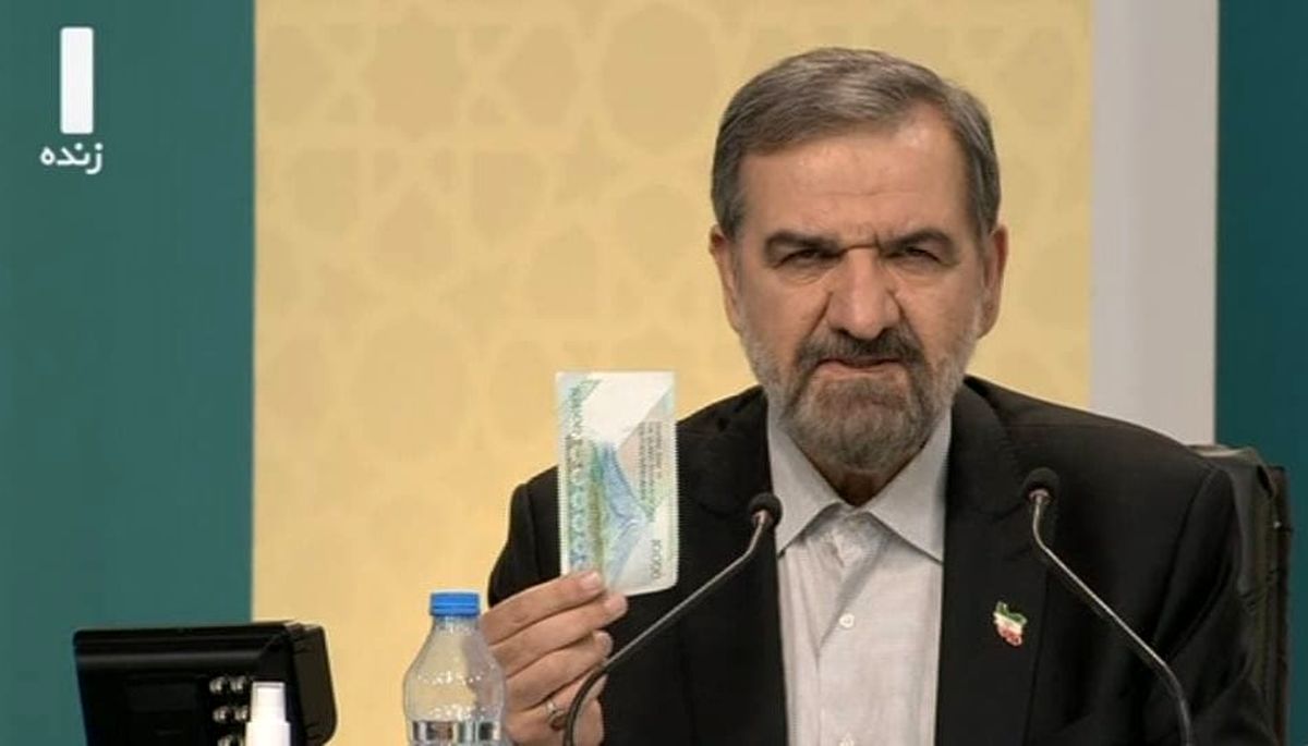 هزار تومانی محسن رضایی در مناظرات!+عکس