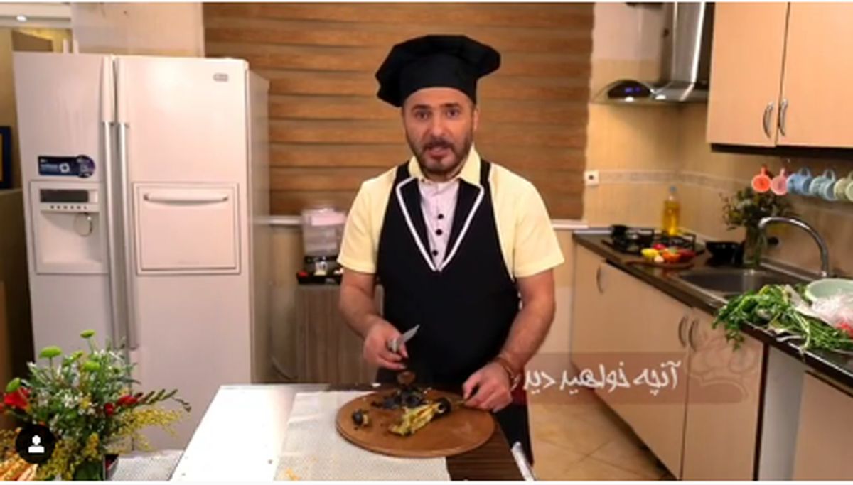 سید جواد هاشمی در حال آشپزی! +عکس