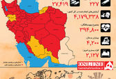 نقشه کرونا در ایران؛ قرمزتر از همیشه +عکس