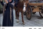 سلفی جالب رزیتا غفاری با اسب +عکس