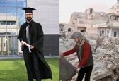 جوان سوری بعد از ۸سال جنگ مهندس شد! +عکس 