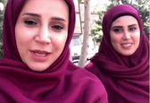 شبنم قلی خانی با بدلکارش در فیلم جدید+عکس