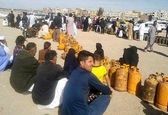 صف طولانی سیلندر گاز در سیستان و بلوچستان 