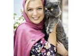 گربه سیاه  و مخملی خانم بازیگر + عکس 