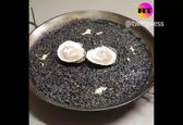  بفرمایید برنج سیاه با صدف و طلا! +فیلم