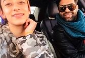 ماشین گردی رضا بهرام و خواهر ش سوگند +عکس
