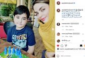 عکس بازیگران: سپیده خداوردی در حال منج بازی با پسرش 