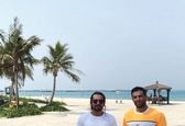 تیپ دم ساحلی امیرعباس گلاب در کیش + عکس 