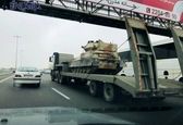 حمل تانک قدیمی در اتوبان کرج +عکس